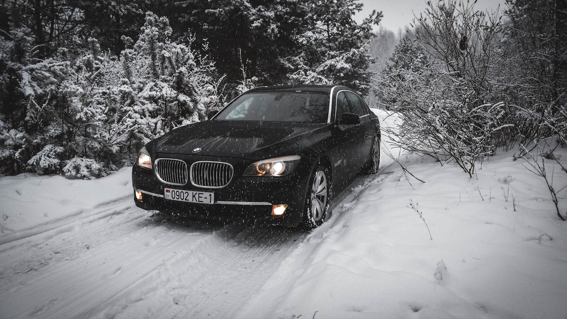 BMW 7 зима