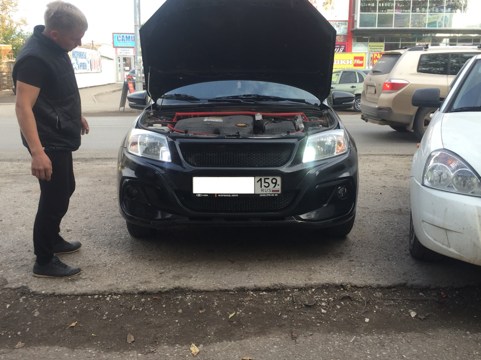 Светодиодные ходовые огни на Гранту — Lada Гранта Лифтбек (1G), 1,6 л ...