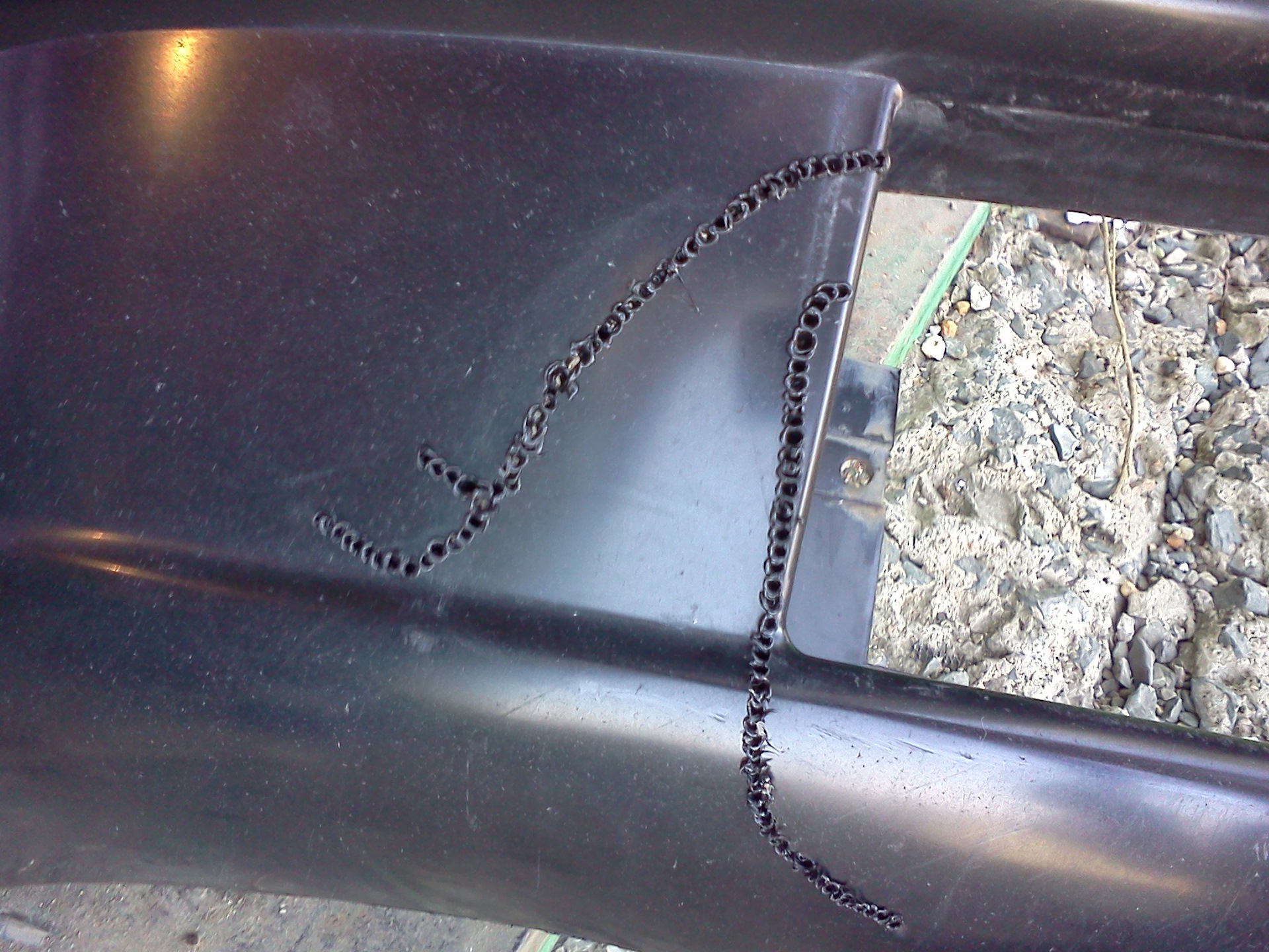 Решил устранить трещину в бампере — Lada 21103, 1,5 л, 2000 года ...