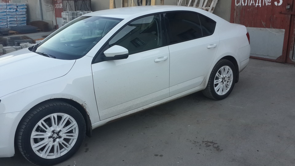 Сейчас езжу так (R17 replica от Audi + покраска порошком) — Skoda Octavia A7 Mk3