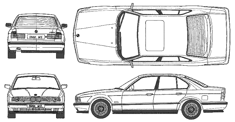 Эскиз бмв е34