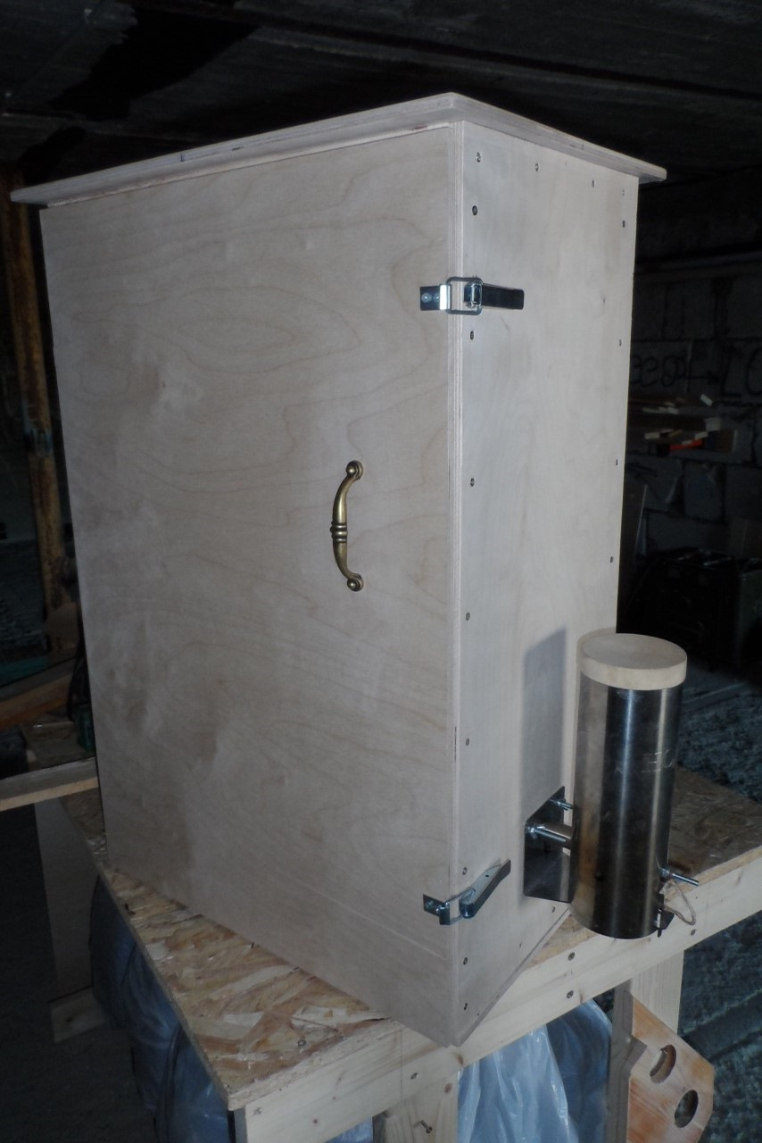 шкаф для холодного копчения из холодильника под дымогенератор своими руками