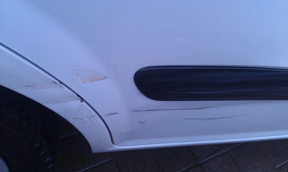 удаление вмятины без покраски, дверь Getz — DRIVE2