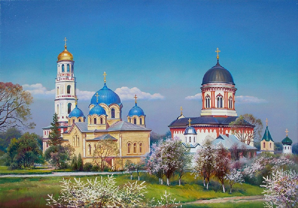 Рисуем маслом храм