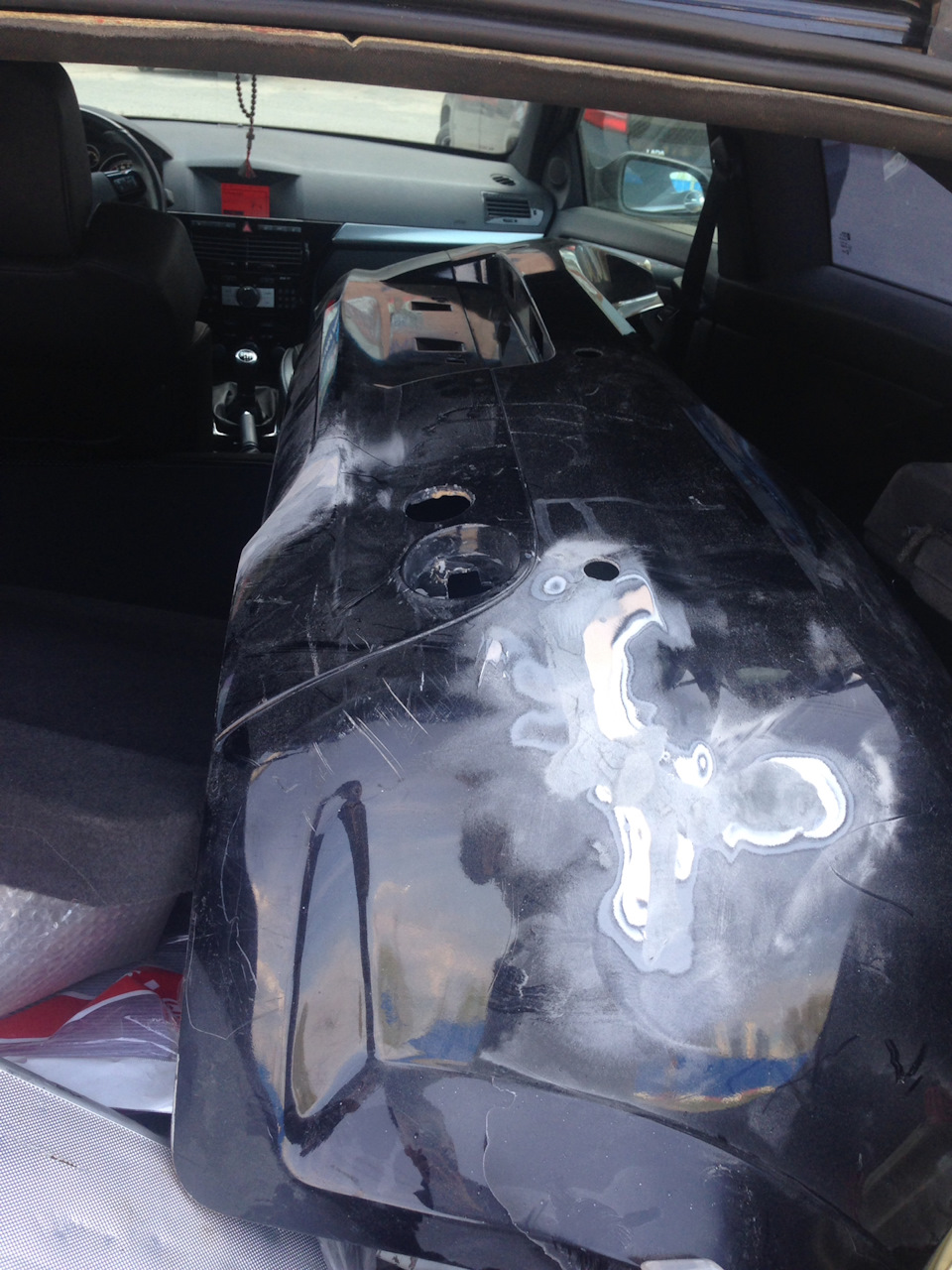 Ремонт заднего бампера opc line pack 2 — Opel Astra H GTC, 2 л, 2007 ...