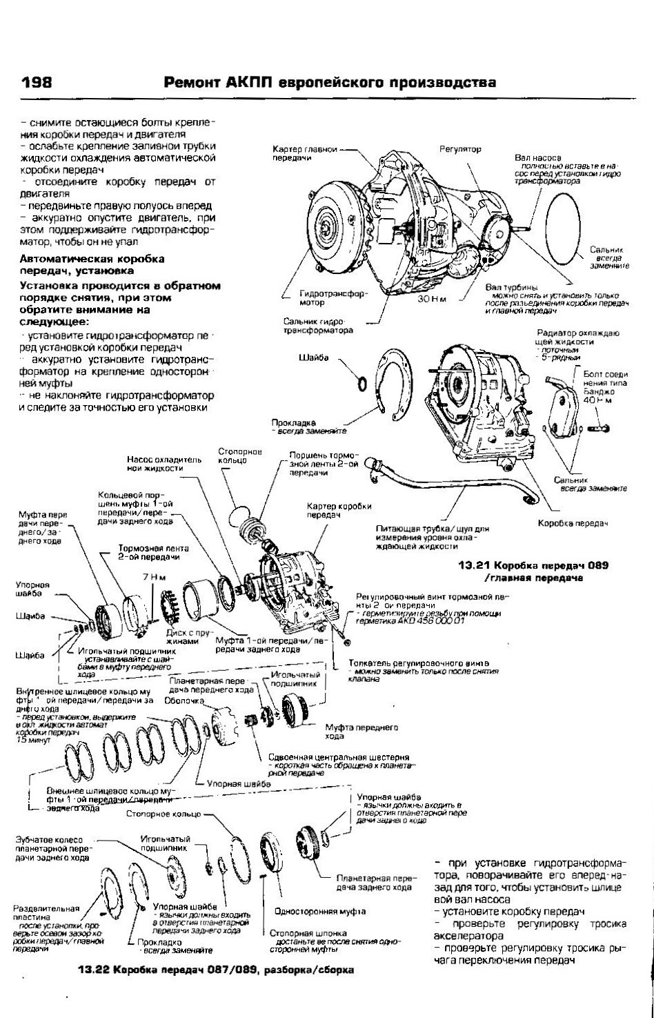 Руководство по ремонту АКПП 01M