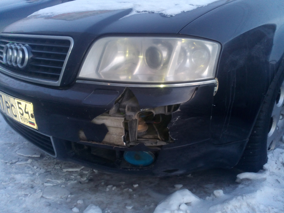 Подбили бампер. — Audi A6 (C5), 1,8 л, 2001 года | ДТП | DRIVE2