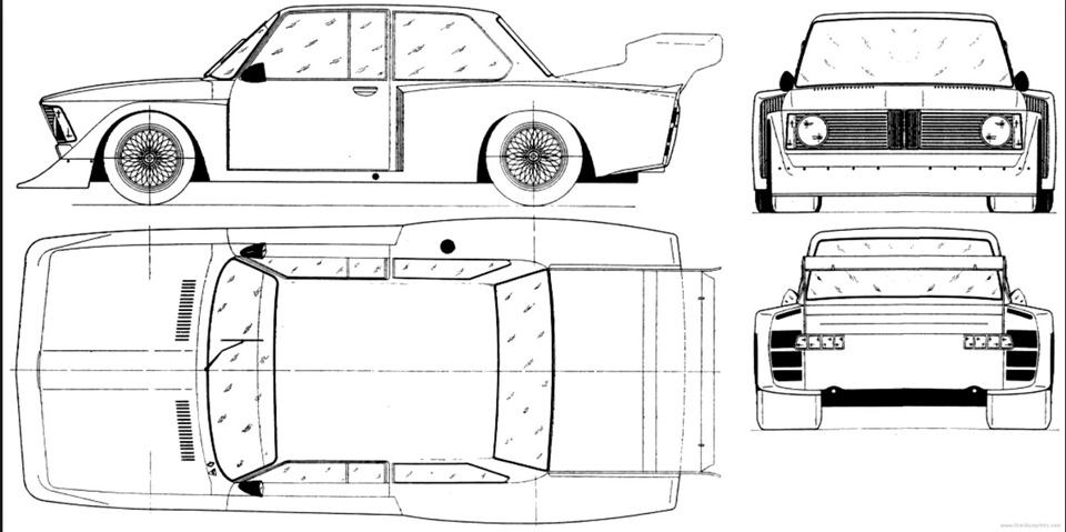 Как сделать чертеж машины своими руками Ребилд и расширение кузова / Rebuild & wide body - BMW 3 series (E21), 2,8 л, 19