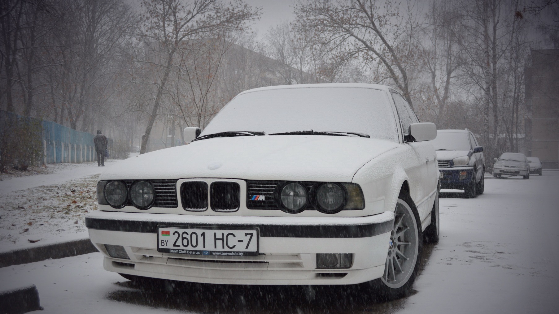 BMW e34 зима