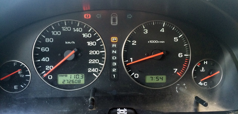 Пробег за 2 дня с полного бака. Городской цикл. Данные на вчера. В данный момент пробег 195 км, остаток примерно 56-58%… Выкатываю для проверки… — Subaru Outback (BH)