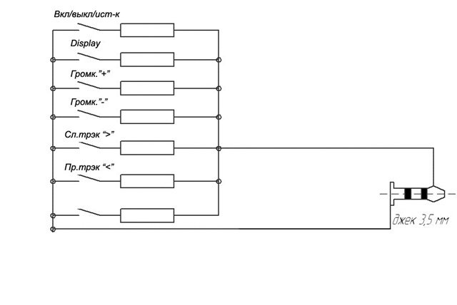 Схема подключения мультируля к магнитоле