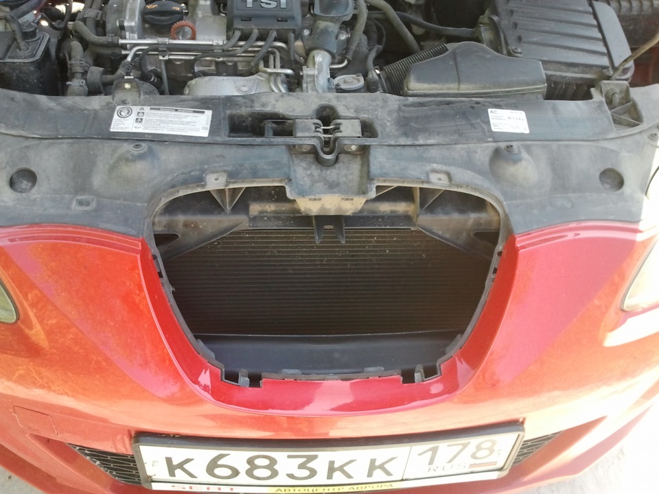 Сетка перед решеткой радиатора — SEAT Leon (Mk II), 1,2 л, 2012 года ...