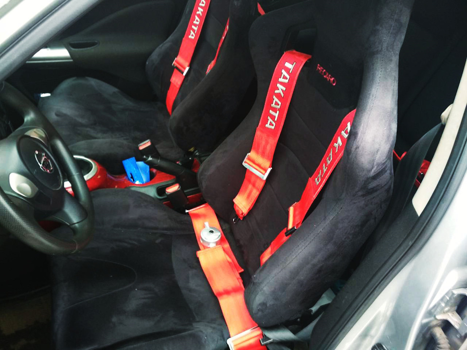 Четырехточечные ремни TAKATA (Часть 2. Установка) — Nissan Juke (1G), 1 ...