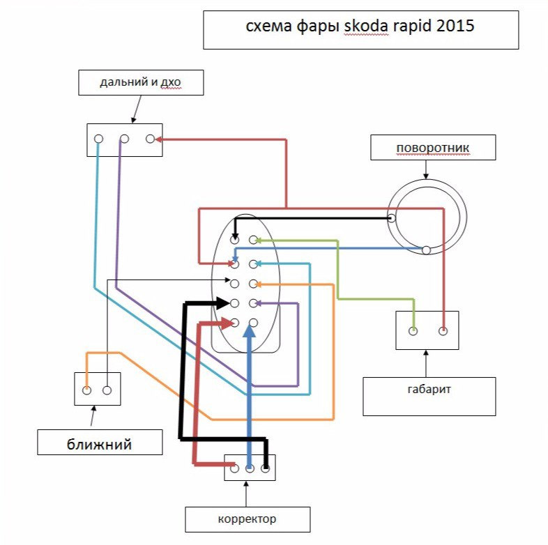 Схема задней фары. Разъем фары Шкода Рапид. Схема переключателя фар Шкода Рапид 2014.