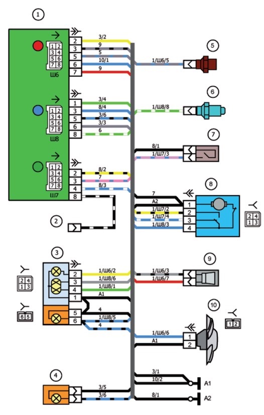 Электропроводка ваз 2107 инжектор схема