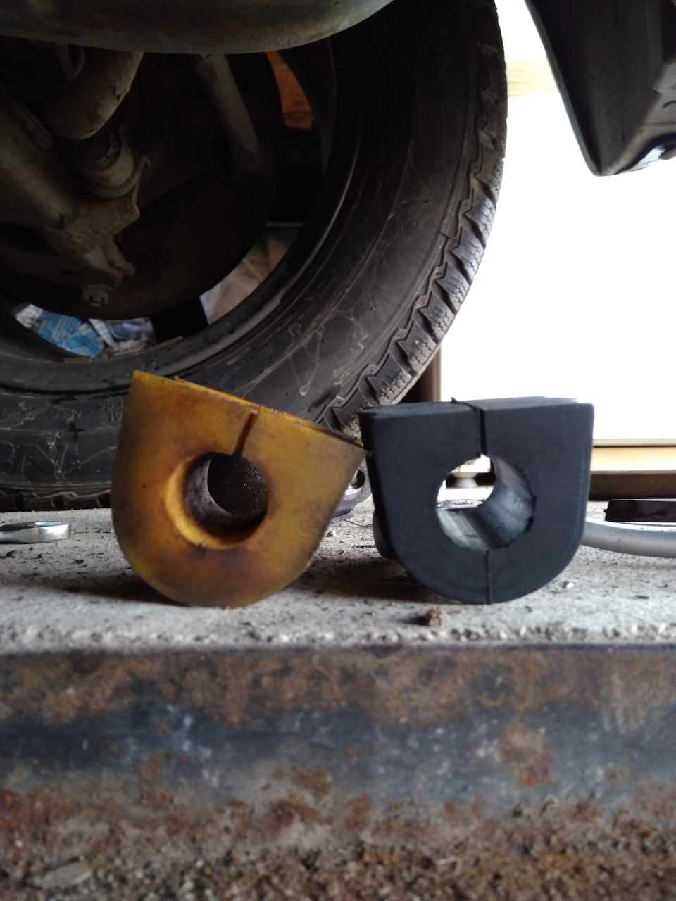 Замена ушастого сайлентблока и втулок переднего стабилизатора. — Subaru ...