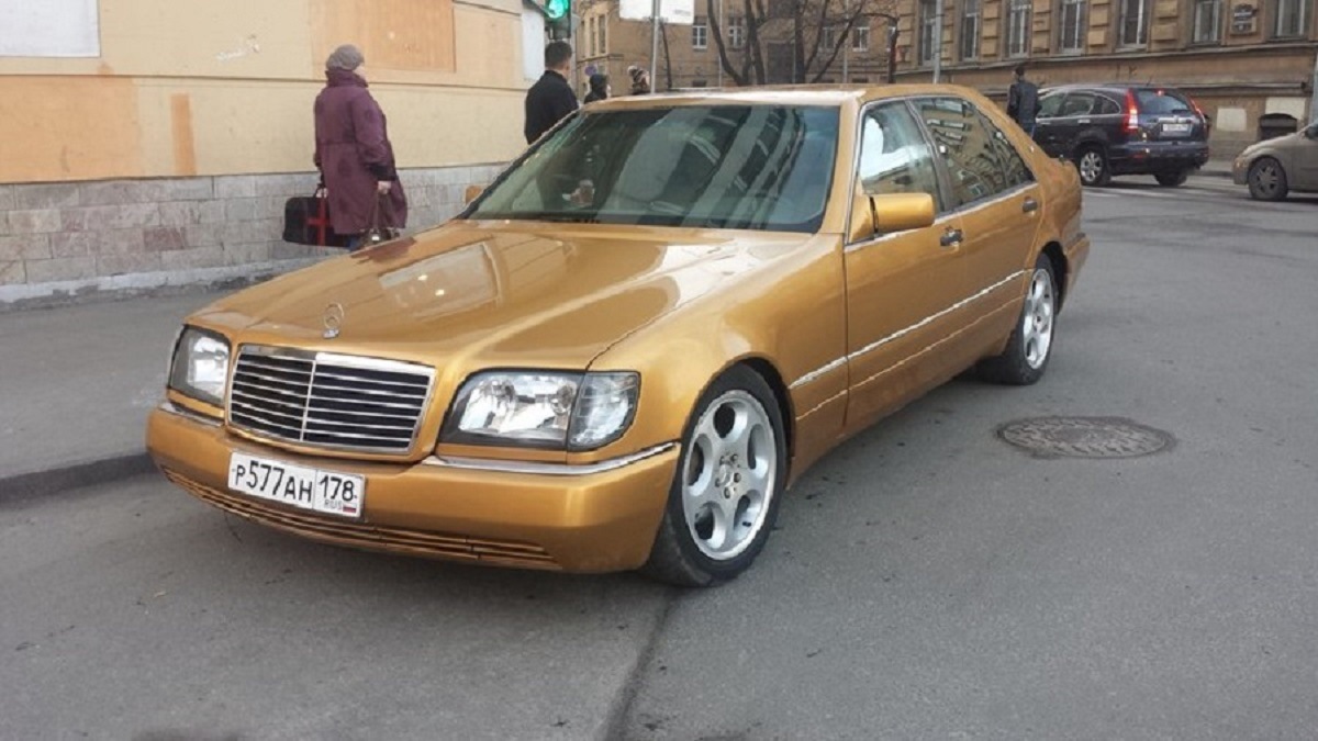 mercedes w140 золотой