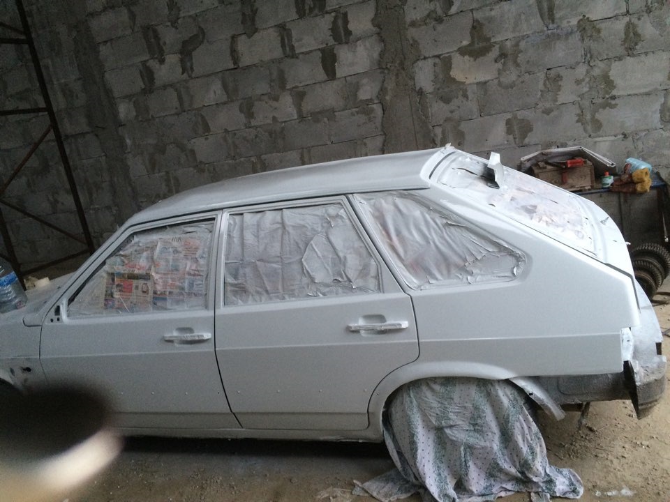 Машина покрашена! Готова на 30% — Lada 2114, 1,5 л, 2004 года ...