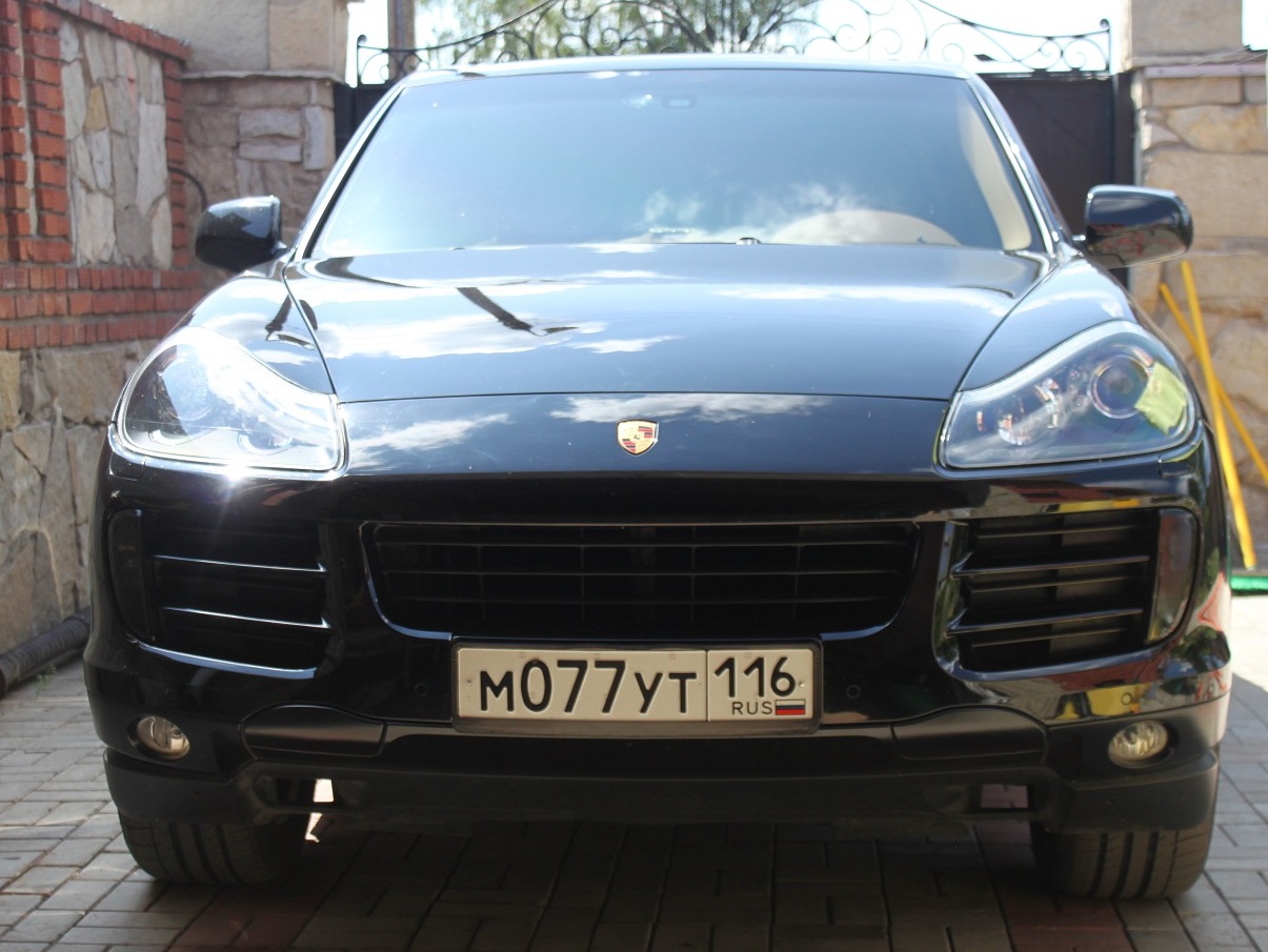 Porsche Cayenne фары в темноте