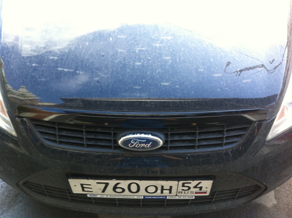 Накладка на капот в цвет кузова — Ford Focus II Hatchback, 1,6 л, 2010 ...