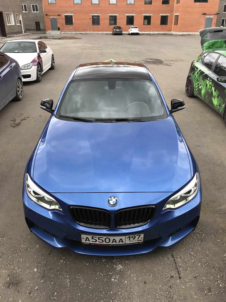 BMW 2 синий бим черная крыша)))ну и уши — IDWrap на DRIVE2