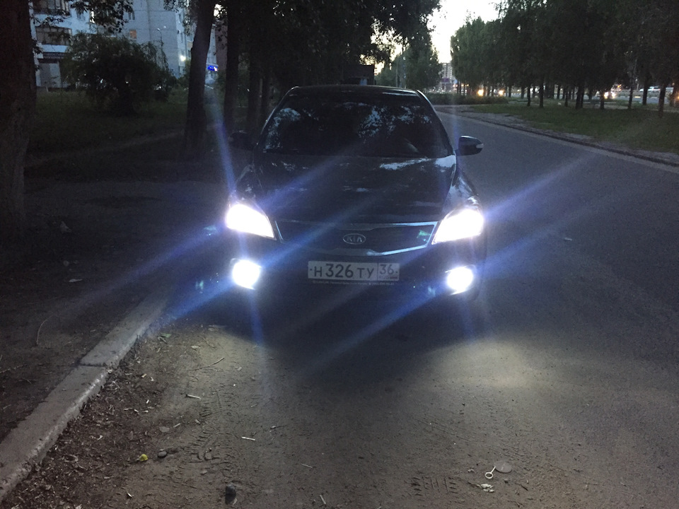 Диодные лампы в ПТФ — KIA Ceed (1G), 1,6 л, 2011 года | электроника ...
