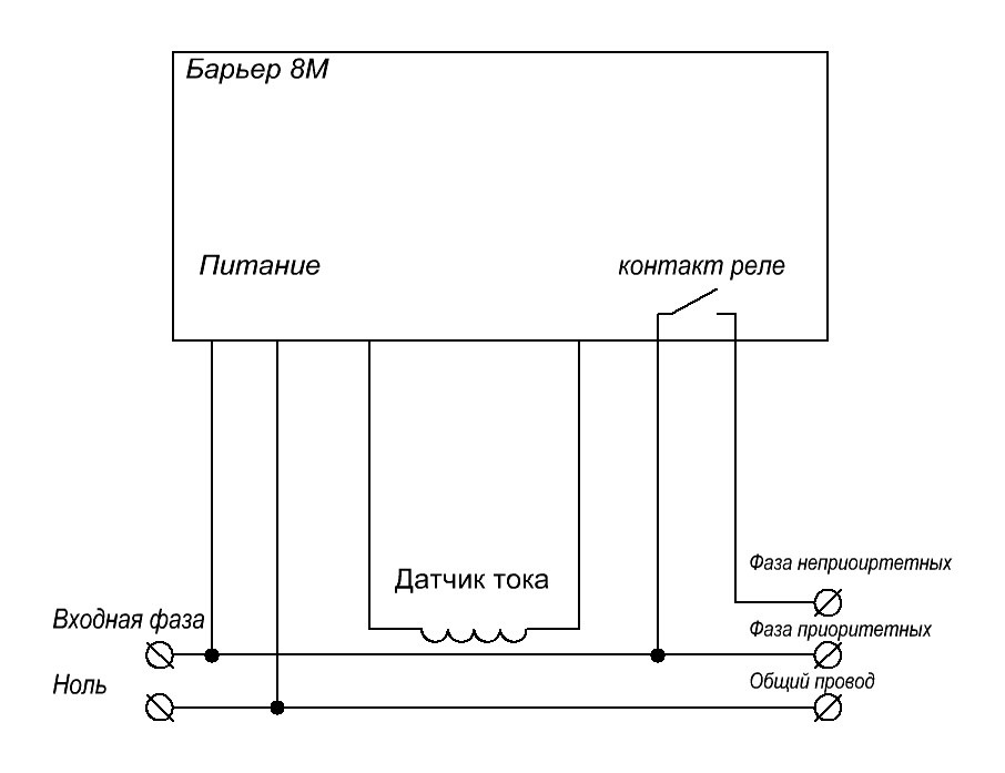 Схема подключения барьер