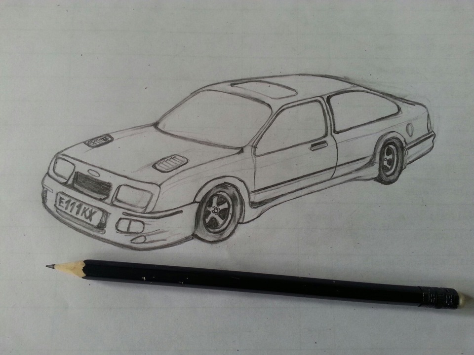 Рисунок — Ford Sierra, 2 л, 1987 года | прикол | DRIVE2