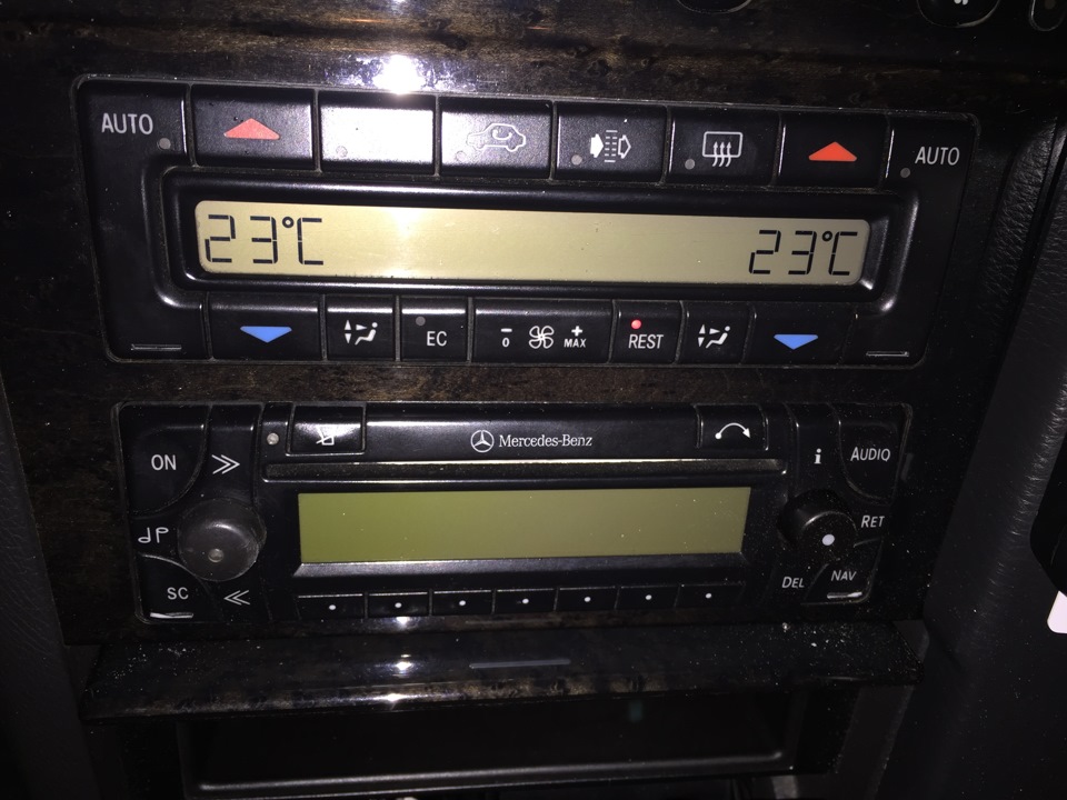 Подсветка климат-контроля — Mercedes-Benz E-class (W210), 3,2 л, 2000 ...