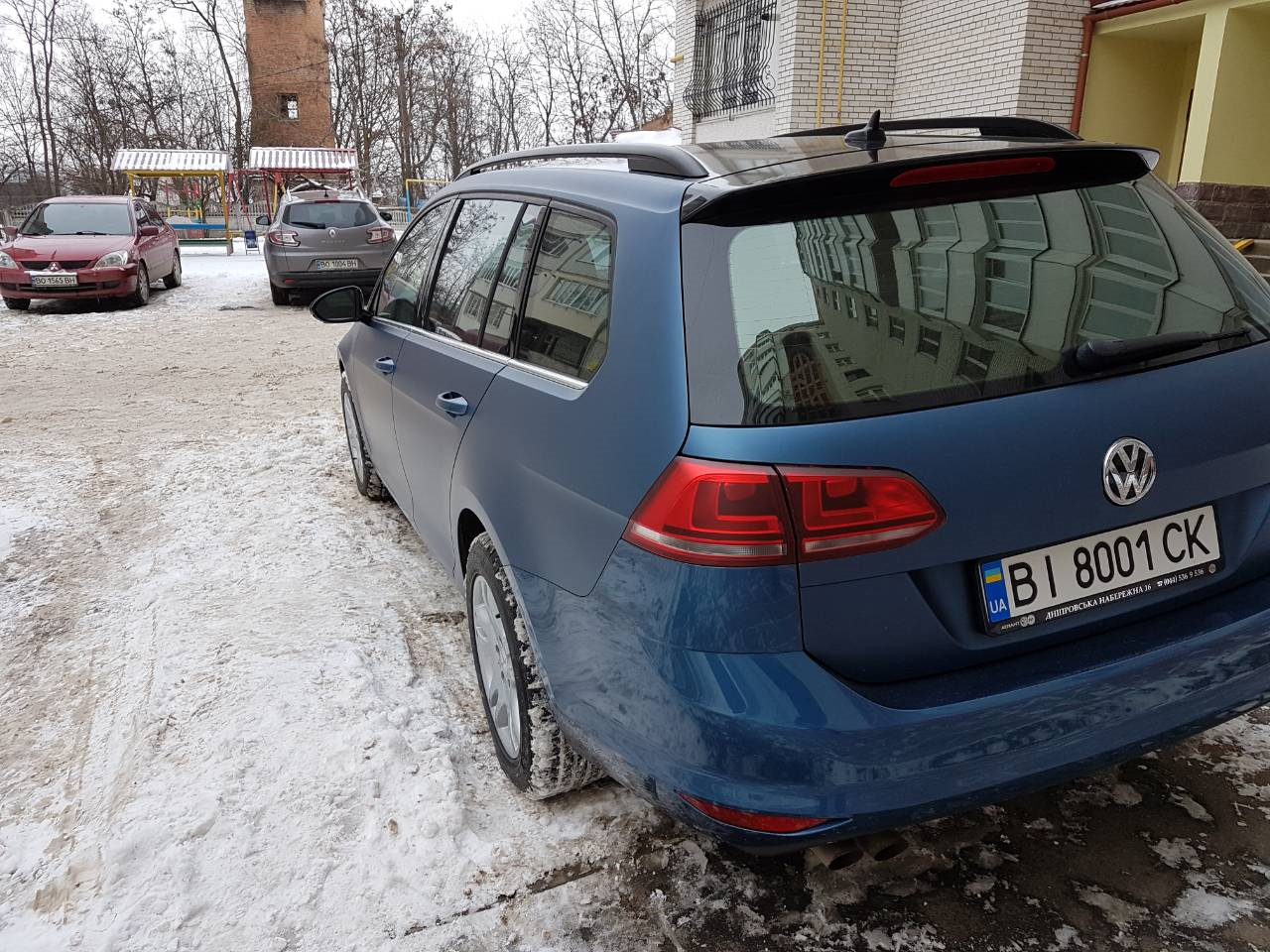 Оклейка машины прозрачным, матовым винилом. — Volkswagen Golf Mk7, 2 л ...
