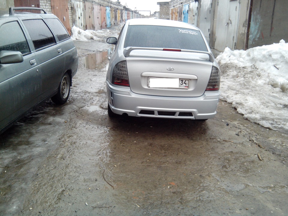 Новый задний бампер (Тотти) — Lada Калина седан, 1,6 л, 2008 года ...