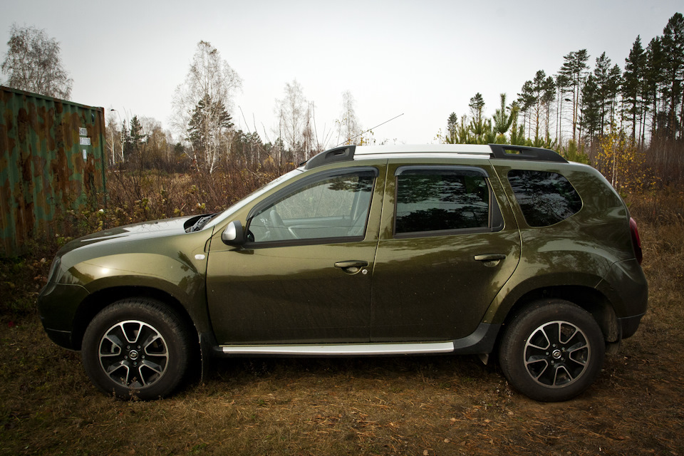 Дастер зеленый фото 3000км, ветровики и первый снег. - Renault Duster (1G), 2 л, 2016 года наблюдени