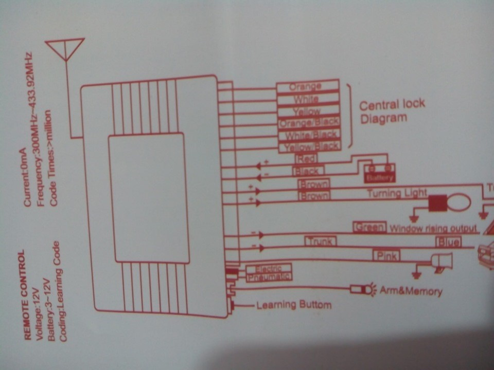 Схема подключения центрального замка с алиэкспресс на калину