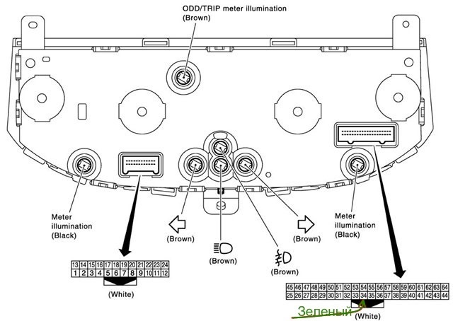 Распиновка nissan almera Шпаргалка по лампочкам доски приборов. - Nissan Almera II (N16), 1,5 л, 2003 год