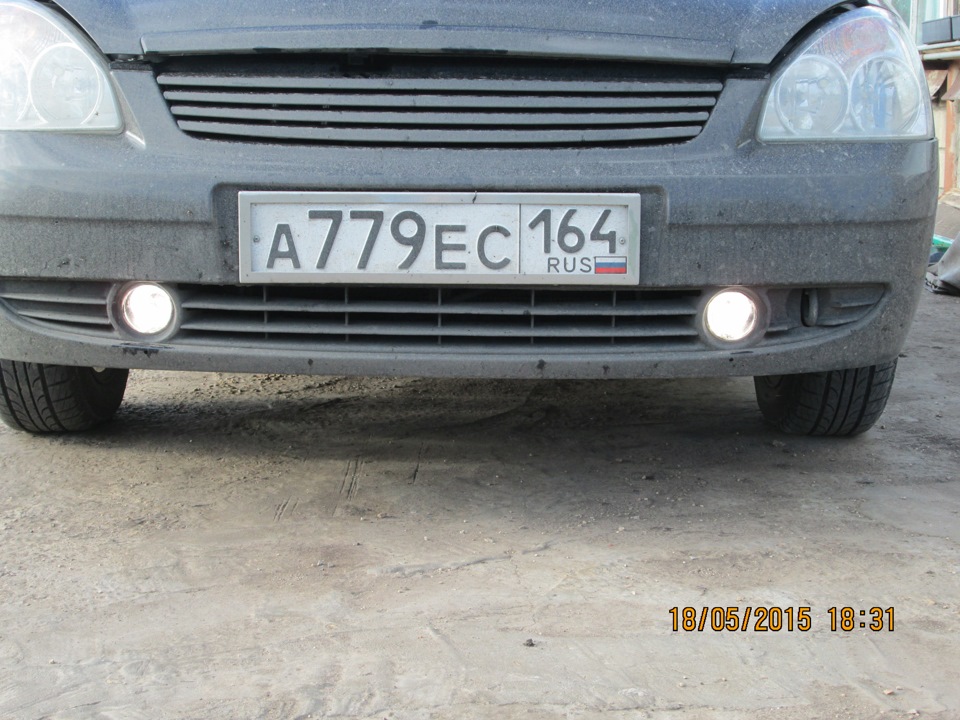 установка туманок — Lada Приора седан, 1,6 л, 2008 года | электроника ...