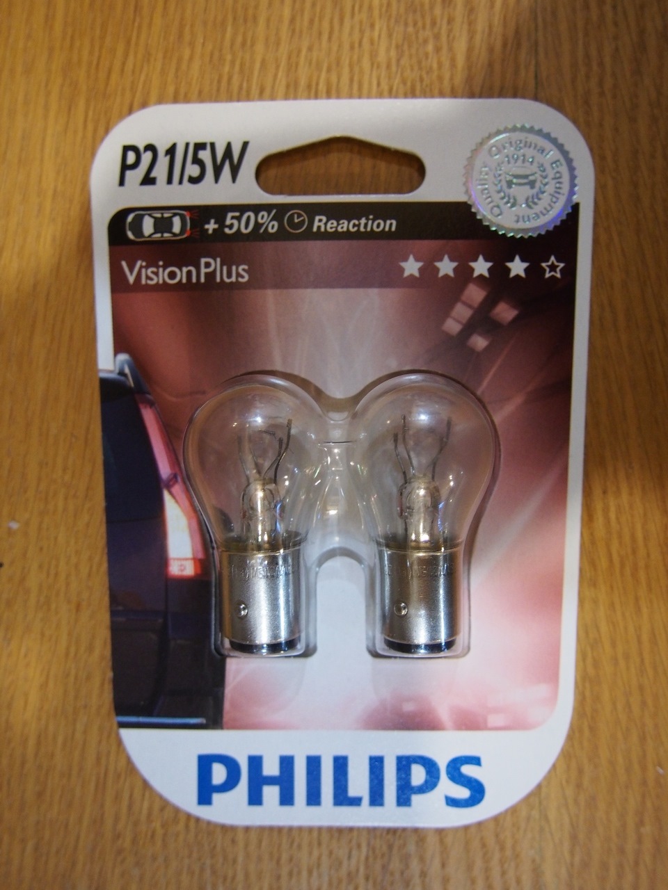 Philips P21/5W 12V 21/5W 12V BAY15d VisionPlus +50%