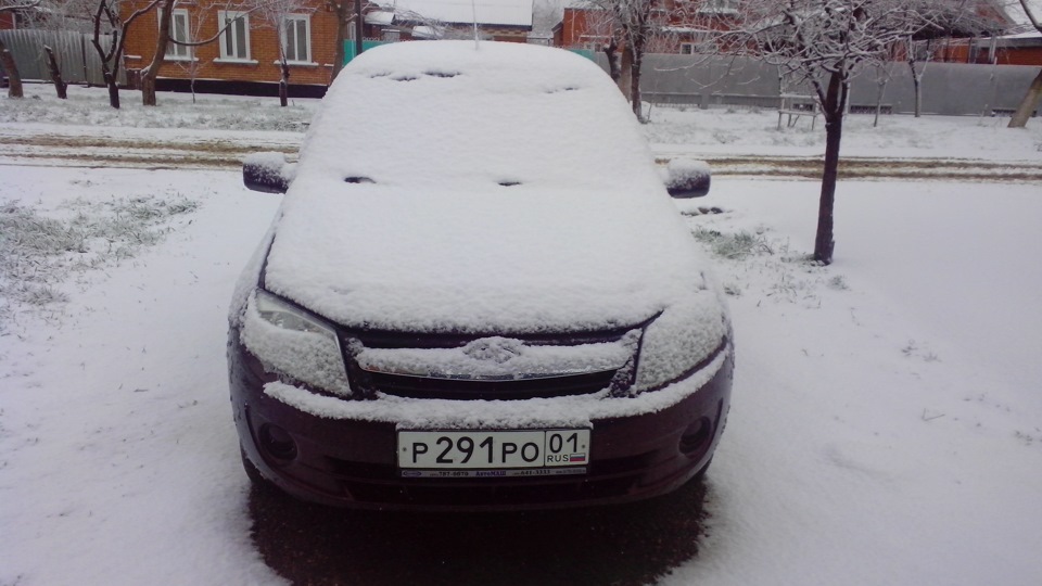 6. Опять снег! — Lada Гранта (1G), 1,6 л, 2012 года | наблюдение | DRIVE2