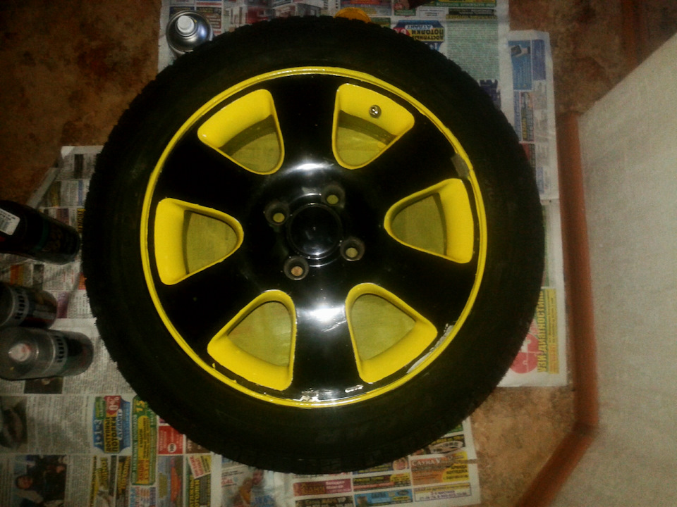 Покраска дисков — Москвич 2141, 2 л, 1998 года | стайлинг | DRIVE2