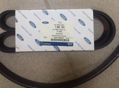1692105 Ремень поликлиновой / C-Max, Focus-III, Mondeo-IV 1.6 Duratec ...