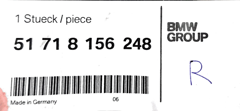 Фото в бортжурнале BMW 3 series (E36). Запчасти на фото: 51718156248