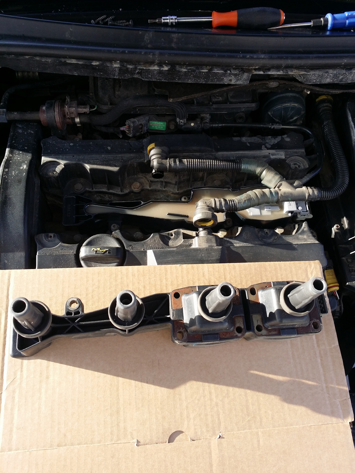 Катушка зажигания и термостат в утиль — Citroen C4 (1G), 1,6 л, 2007 ...