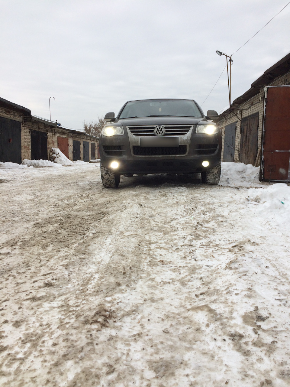 Противотуманные фары светодиоды. — Volkswagen Touareg (1G), 3 л, 2008 ...