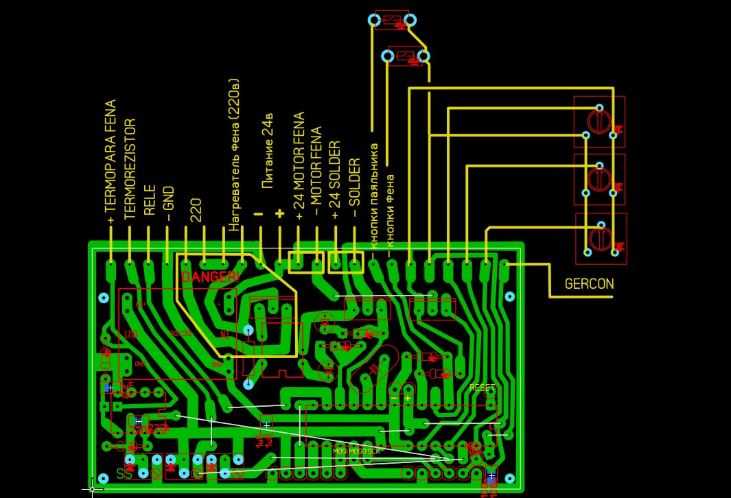 Схема паяльной станции на atmega8