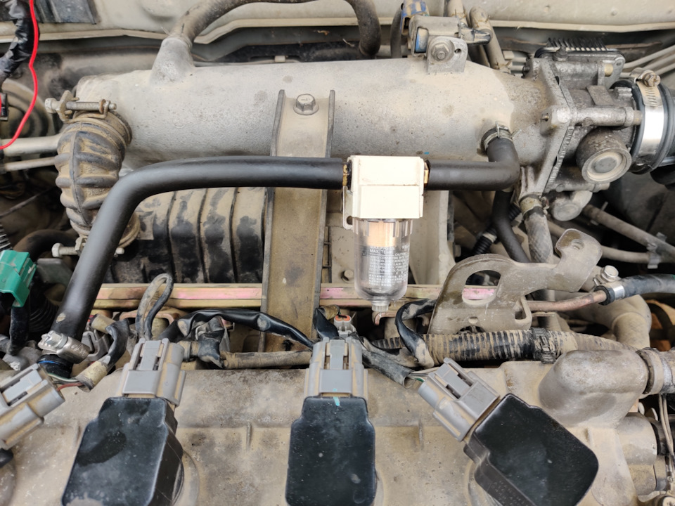 Чистка ДЗ, установка маслоуловителя и замена воздушного фильтра ...