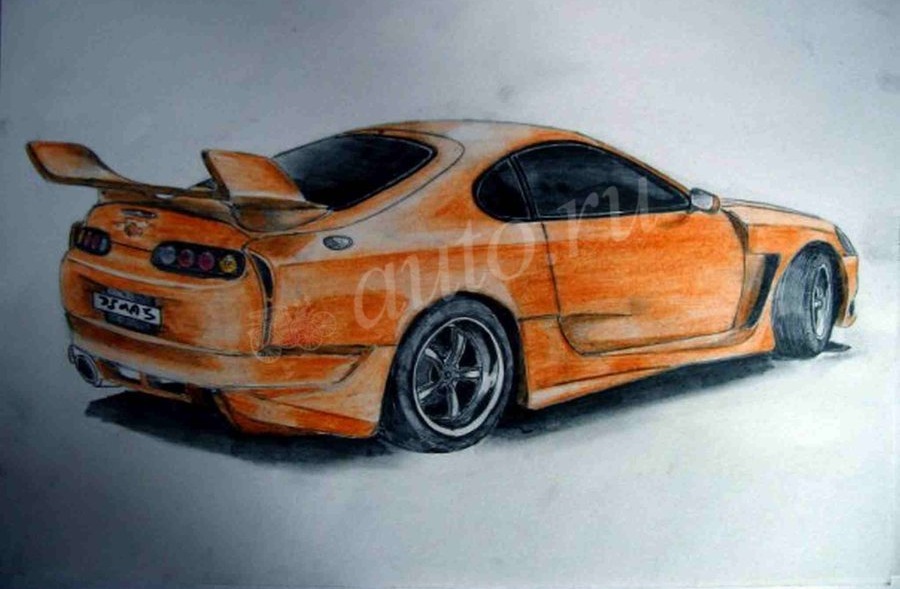 Рисовать toyota supra