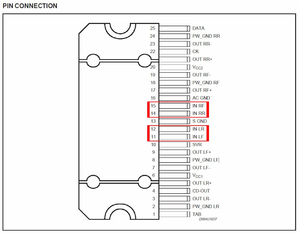 Усилитель tda7850 схема