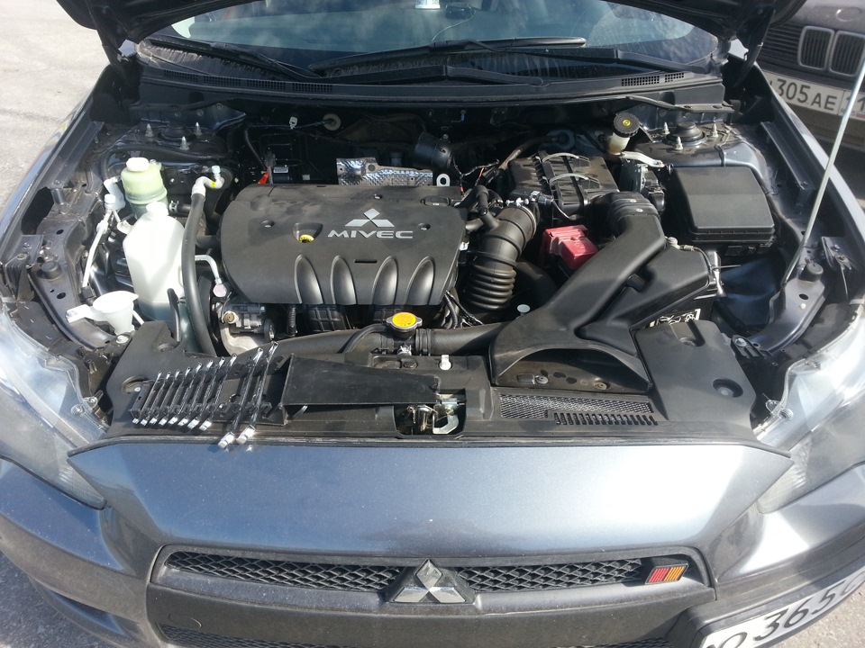 Растяжка чашек передней подвески — Mitsubishi Lancer X, 2,4 л, 2007 ...