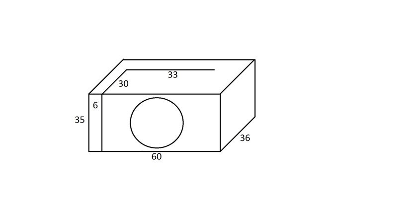 Короб для сабвуфера сони xplod 1300w чертеж