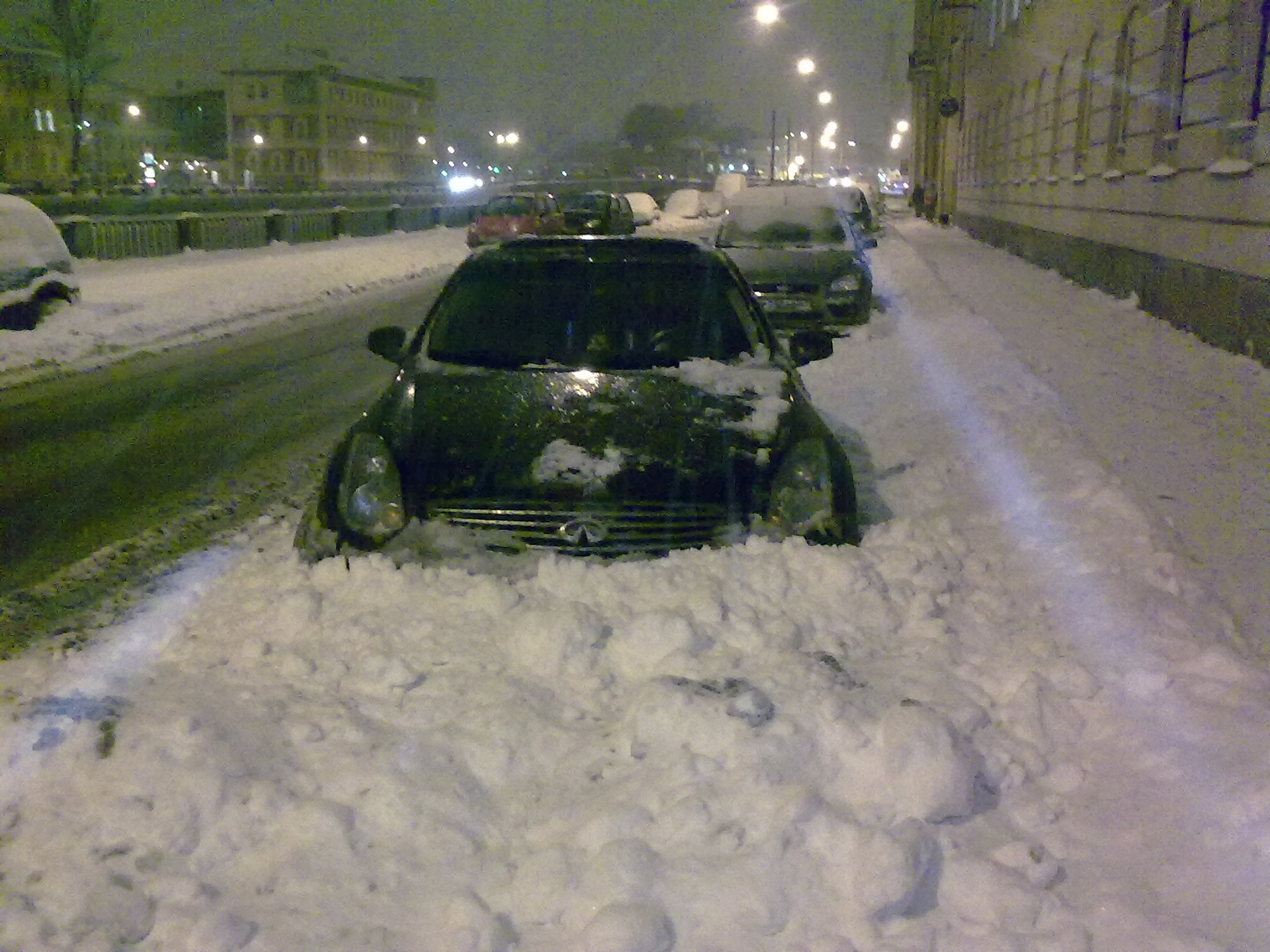 Фото автостоянки зимой