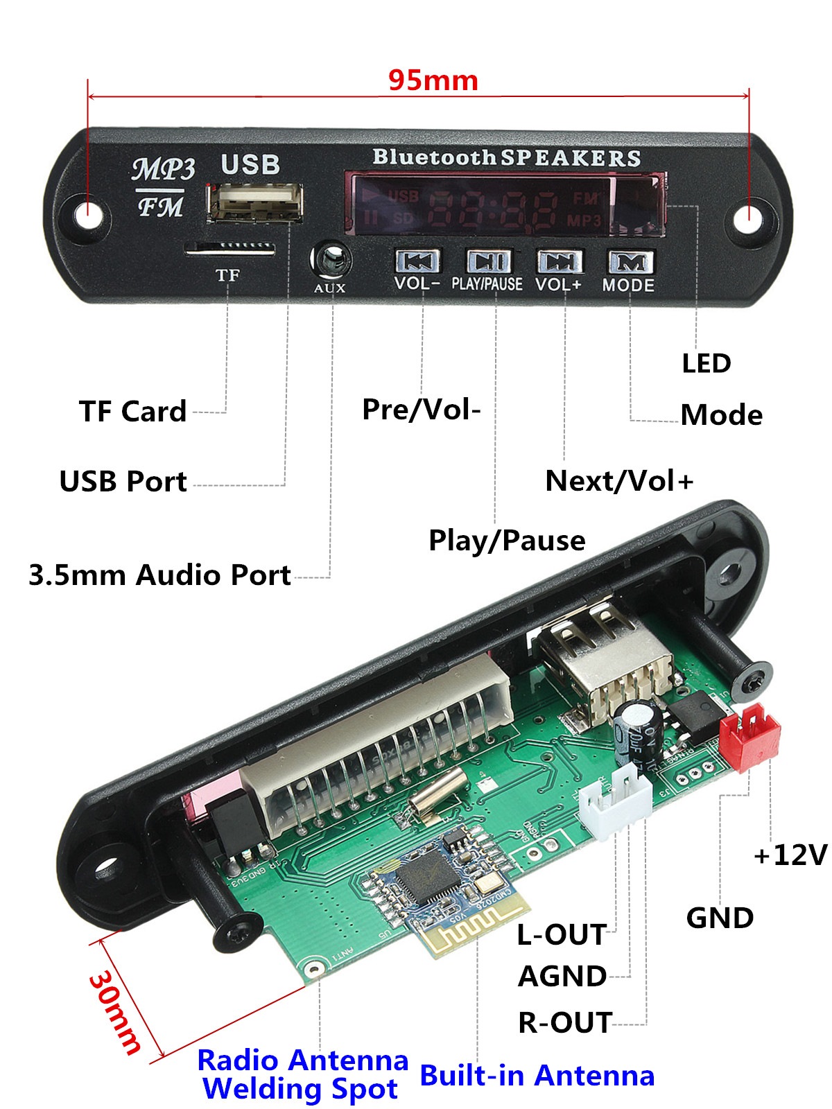 Как правильно подключить bluetooth. Модуль USB 747d. МП 3 модуль Декодер. Китайский блютуз модуль m18. Схема подключения мп3 блютуз модуля.